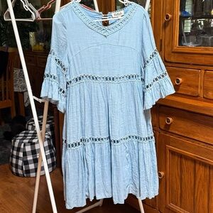Listicle Light Blue Midi Dress